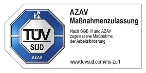 Logo TÜV Süd AZAV Maßnahmenzulassung