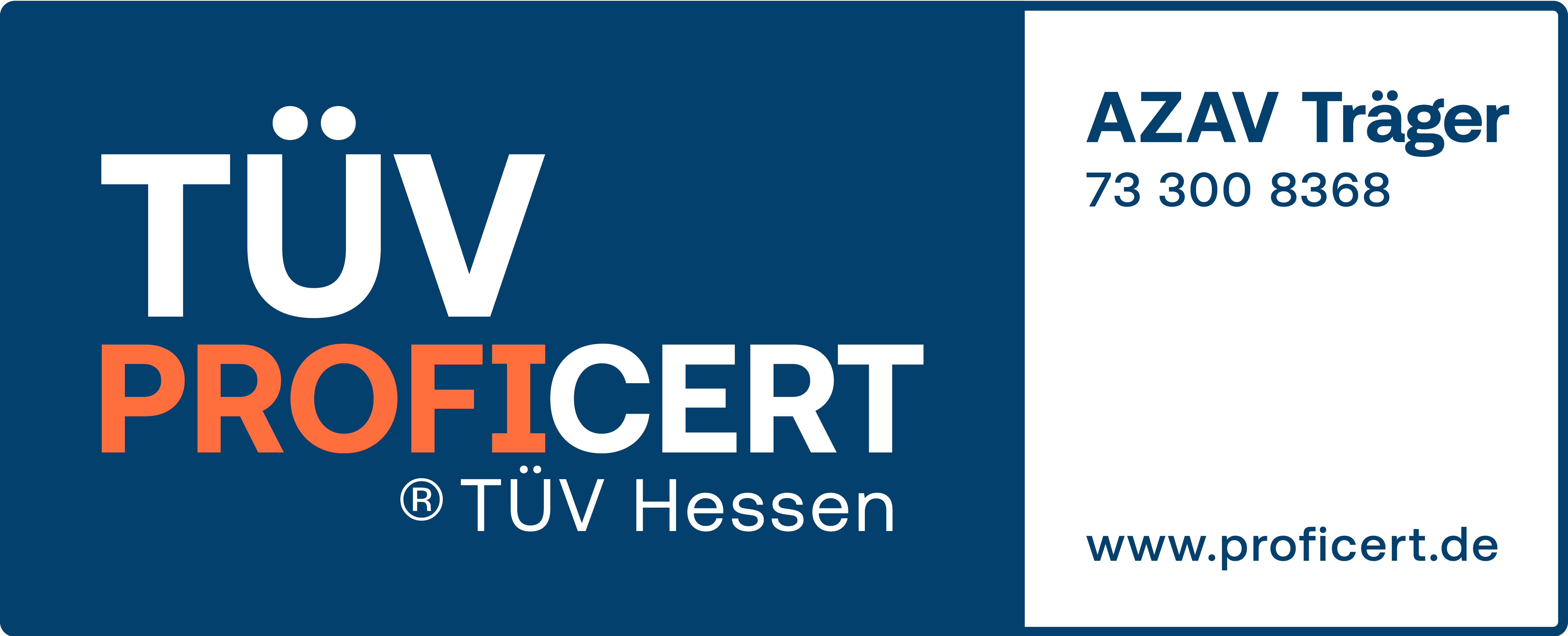 Logo TÜV AZAV Trägerzulassung