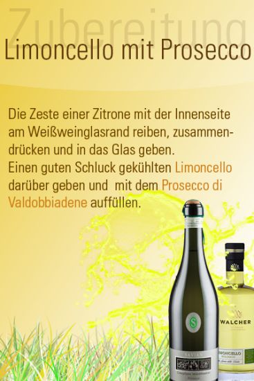 Limoncello mit Prosecco